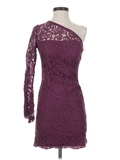 Pre-owned Nicole Bakti Cocktail Dress In Burgundy