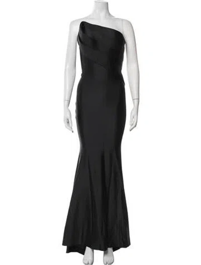 Pre-owned Nicole Bakti Nylon Long Dress In Black