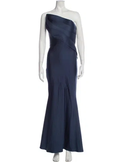 Pre-owned Nicole Bakti Nylon Long Dress In Blue