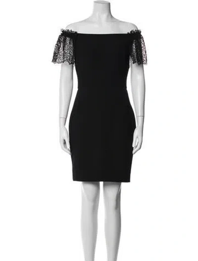 Pre-owned Nicole Bakti Off-the-shoulder Mini Dress In Blue