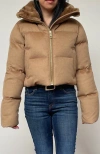Nicole Benisti Women's Jayne Cropped Down Puffer Jacket In Camel