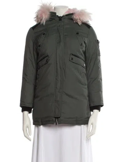 Pre-owned Nicole Benisti Nylon Down Jacket In Green
