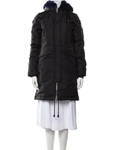Pre-owned Nicole Benisti Nylon Parka In Black