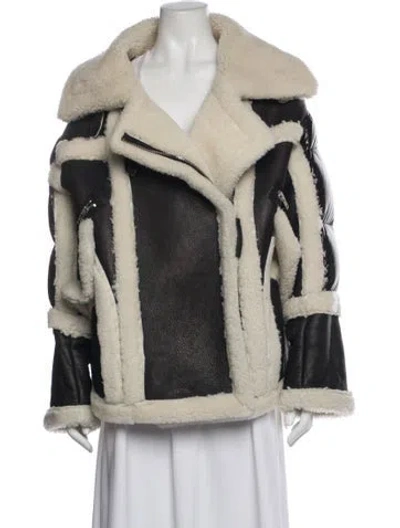 Pre-owned Nicole Benisti Shearling Down Jacket In Black