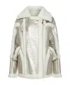 Nicole Benisti Stitched Detail Down Jacket In White