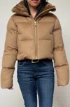 Nicole Benisti Women's Jayne Cropped Down Puffer Jacket In Brown