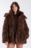 Nicole Benisti Womens Tory Oversized Shearling Jacket In Gold