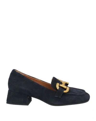Nicole Bonnet Paris Woman Loafers Midnight Blue Size 5.5 Leather