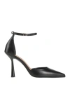 Nicole Bonnet Paris Woman Pumps Black Size 8 Leather In Black