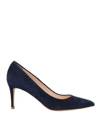 Nicole Bonnet Paris Woman Pumps Navy Size 9.5 Soft Leather