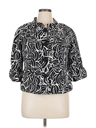 Pre-owned Nicole By Nicole Miller 3/4 Sleeve Blouse In Black