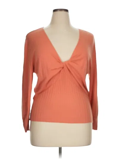 Pre-owned Nicole By Nicole Miller Cardigan Sweater In Orange