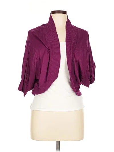 Pre-owned Nicole By Nicole Miller Cardigan Sweater In Purple