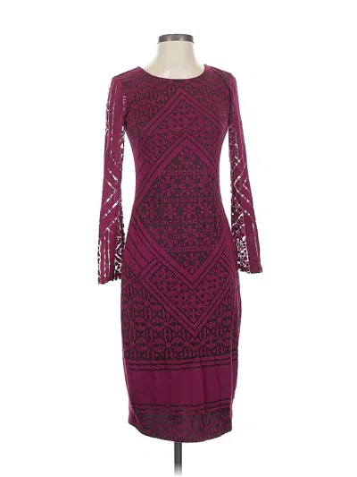 Pre-owned Nicole By Nicole Miller Cocktail Dress In Burgundy