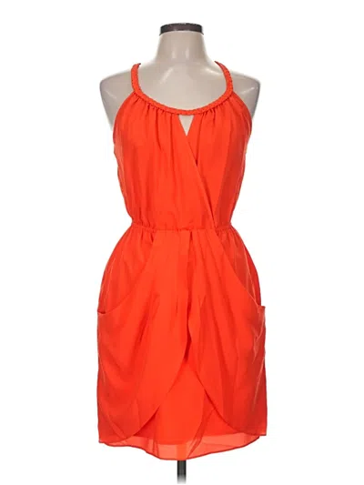 Pre-owned Nicole By Nicole Miller Cocktail Dress In Orange