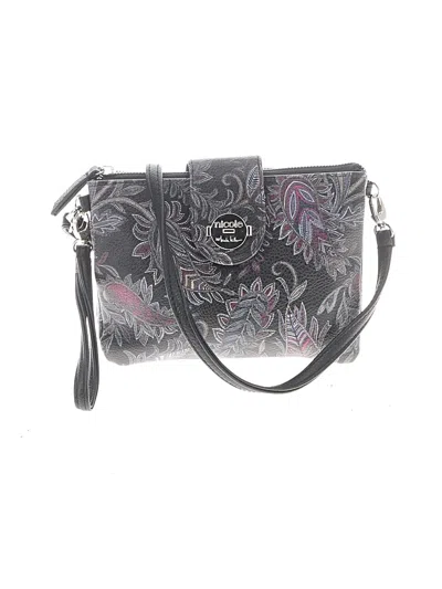 Pre-owned Nicole By Nicole Miller Crossbody Bag In Gray