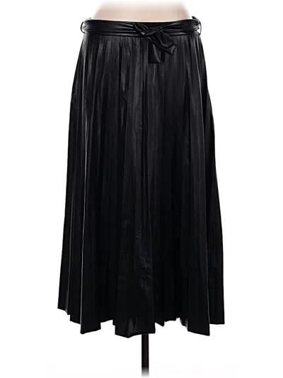 Pre-owned Nicole By Nicole Miller Faux Leather Skirt In Black