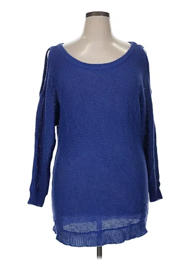 Pre-owned Nicole By Nicole Miller Pullover Sweater In Blue