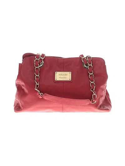 Pre-owned Nicole By Nicole Miller Shoulder Bag In Burgundy