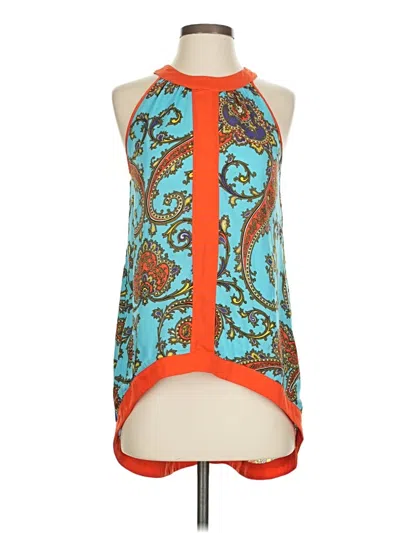 Pre-owned Nicole By Nicole Miller Sleeveless Blouse In Blue