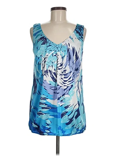 Pre-owned Nicole By Nicole Miller Sleeveless Blouse In Blue