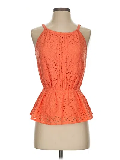 Pre-owned Nicole By Nicole Miller Sleeveless Blouse In Orange