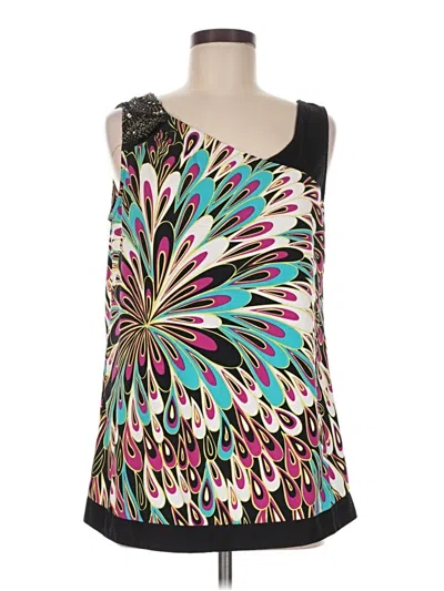 Pre-owned Nicole By Nicole Miller Sleeveless Blouse In Teal