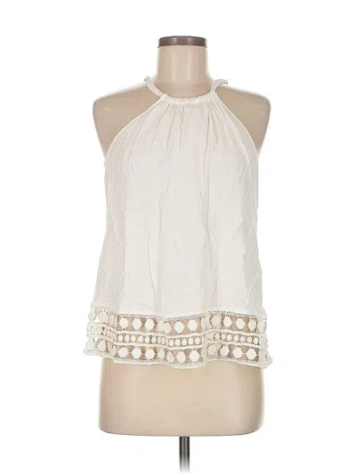 Pre-owned Nicole By Nicole Miller Sleeveless Blouse In White