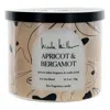 Nicole Miller 14.5 oz Soy Wax Blend 3 Wick Candle - Apricot & Bergamot In Multi