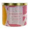 Nicole Miller 14.5oz Soy Wax Blend 3 Wick Candle - Sandalwood And Peony In Multi