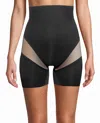 Nicole Miller 2-pack Scuba High Waisted Shaping Shorts In Nm Black And Cafe Latte In Black