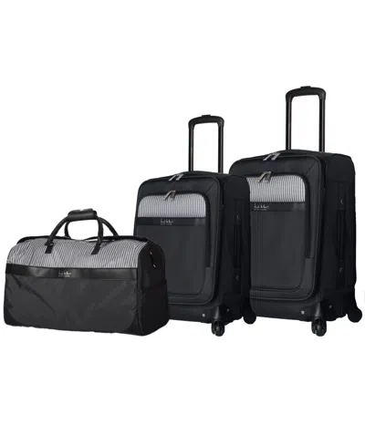 Nicole Miller 3 Piece Luggage Set In Black