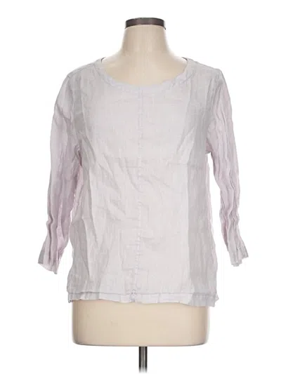 Pre-owned Nicole Miller 3/4 Sleeve Blouse In Gray