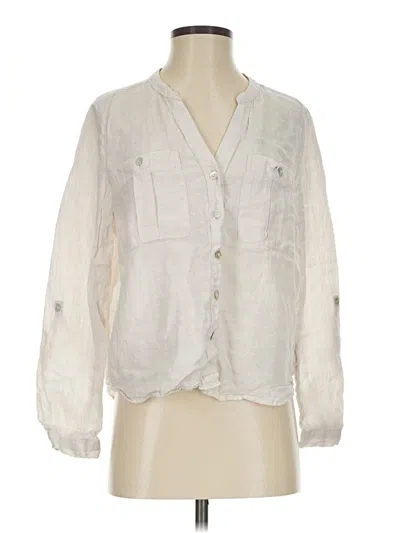 Pre-owned Nicole Miller 3/4 Sleeve Blouse In Ivory