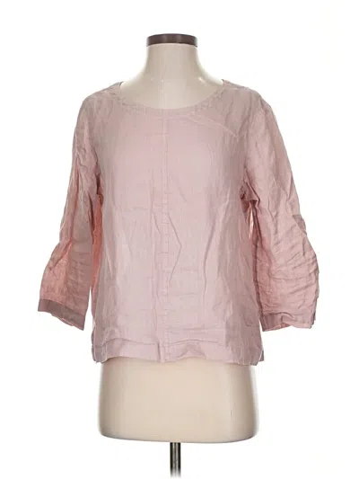 Pre-owned Nicole Miller 3/4 Sleeve Blouse In Pink