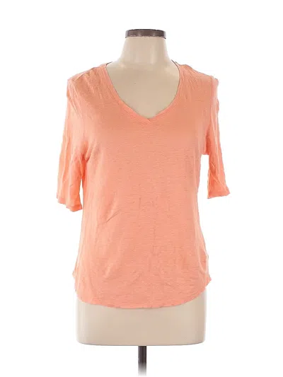 Pre-owned Nicole Miller 3/4 Sleeve T-shirt In Orange