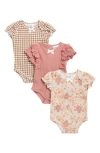 Nicole Miller 3-pack Assorted Bodysuits In Multi