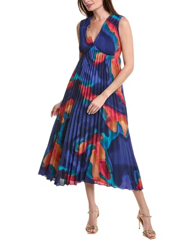 NICOLE MILLER ACCORDION PLEATED MIDI DRESS