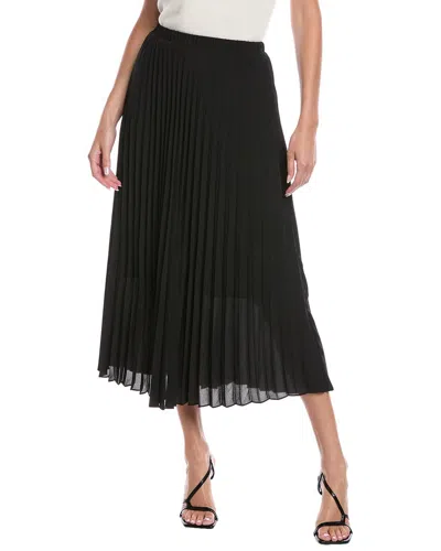 Nicole Miller Accordion Pleated Skirt In Black