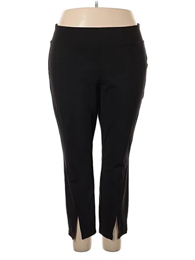 Pre-owned Nicole Miller Active Pants In Black