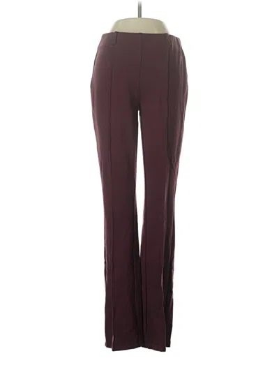 Pre-owned Nicole Miller Active Pants In Burgundy