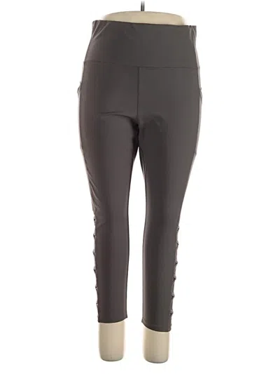 Pre-owned Nicole Miller Active Pants In Gray