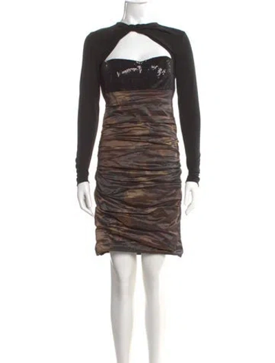 Pre-owned Nicole Miller Animal Print Mini Dress