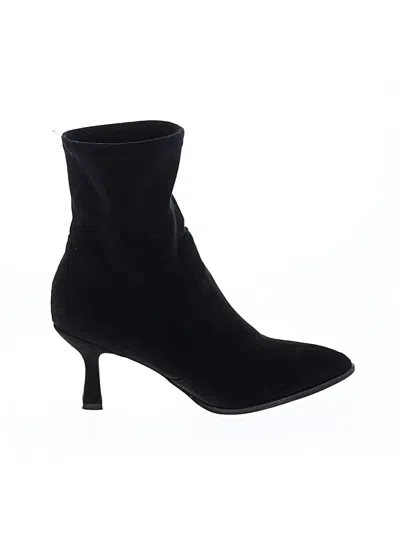 Pre-owned Nicole Miller Ankle Boots In Black
