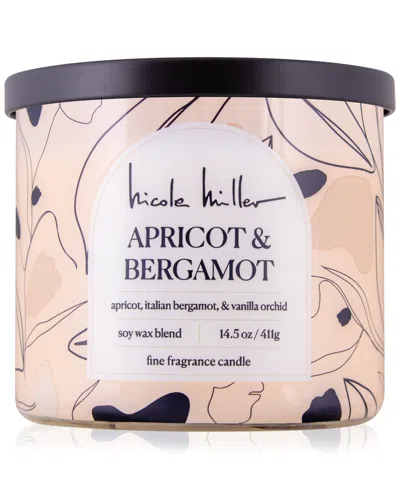 Nicole Miller Apricot & Bergamot Candle, 14.5 Oz. In No Color