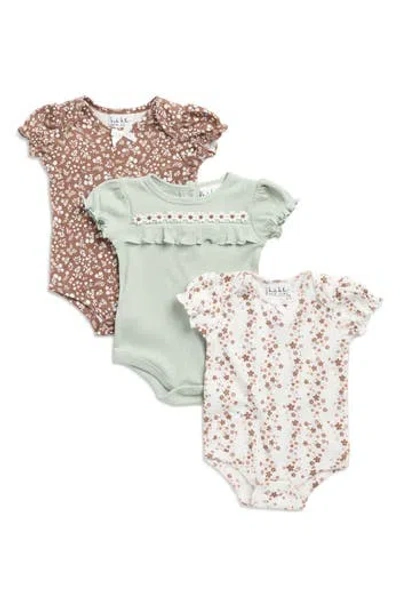 Nicole Miller Babies'  Assorted 3-pack Bodysuits In Multi