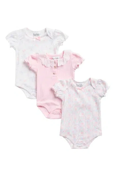 Nicole Miller Babies'  Assorted 3-pack Bodysuits In Multi