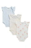 Nicole Miller Assorted 3-pack Bodysuits In Multi