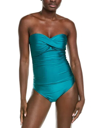 Nicole Miller Bandeau One-piece In Blue