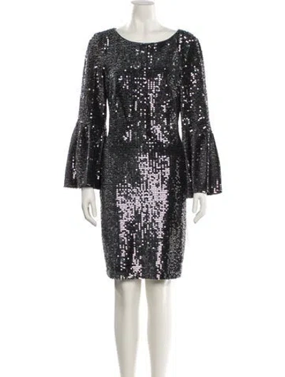 Pre-owned Nicole Miller Bateau Neckline Mini Dress W/ Tags In Blue